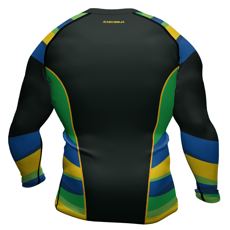 Rashninja Brazilian Spirit Grappling Men's Long Sleeve Rash Guard