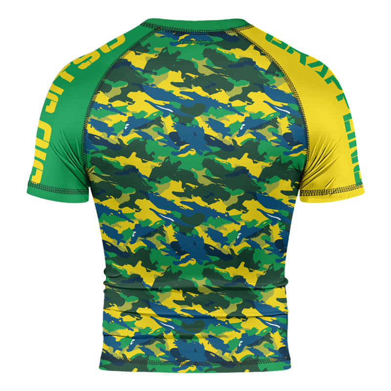 Rashninja Brazilian Camouflage Men's Short Sleeve Rash Guard