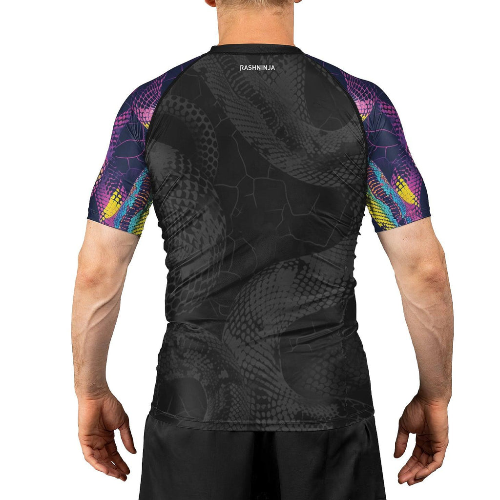 Rashninja Neon Snake Men's Short Sleeve Rash Guard