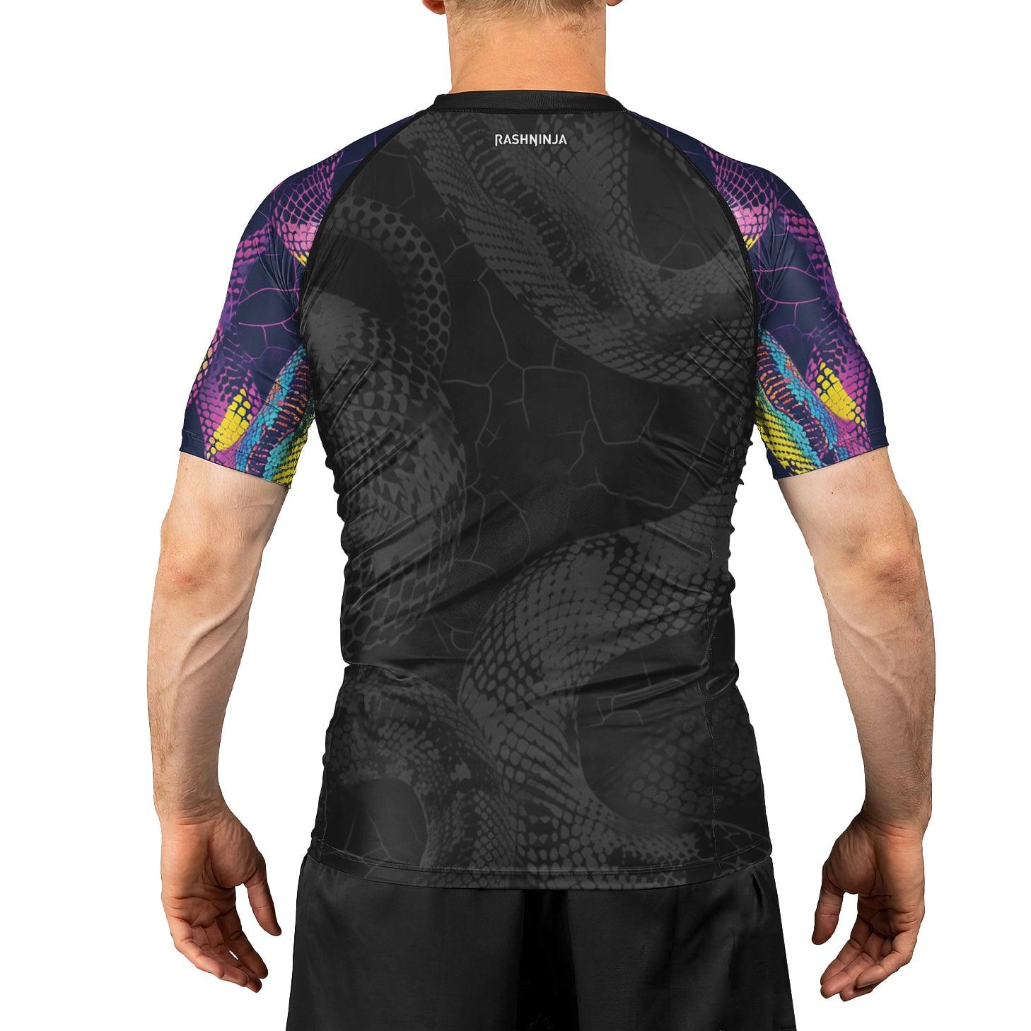 Rashninja Neon Snake Men's Short Sleeve Rash Guard