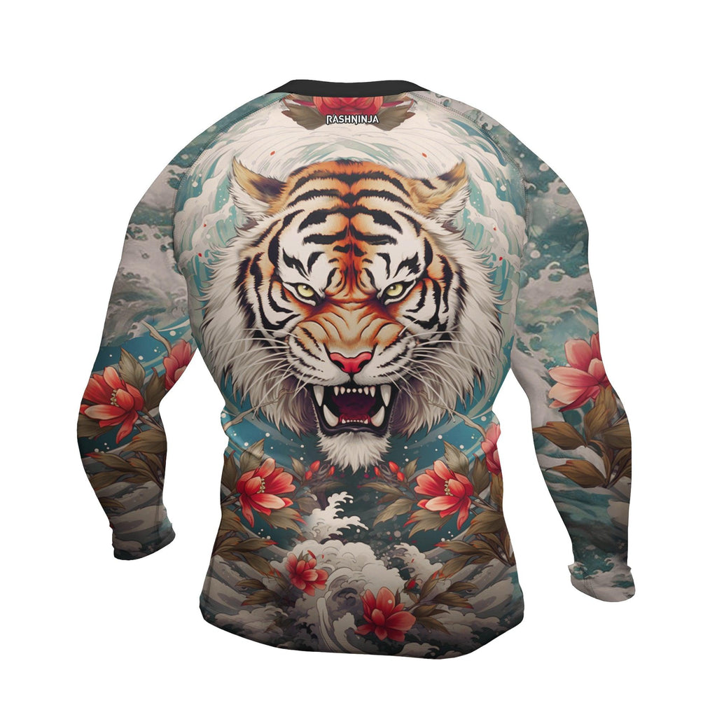 Rashninja Wild Freedom Tiger Men's Long Sleeve Rash Guard