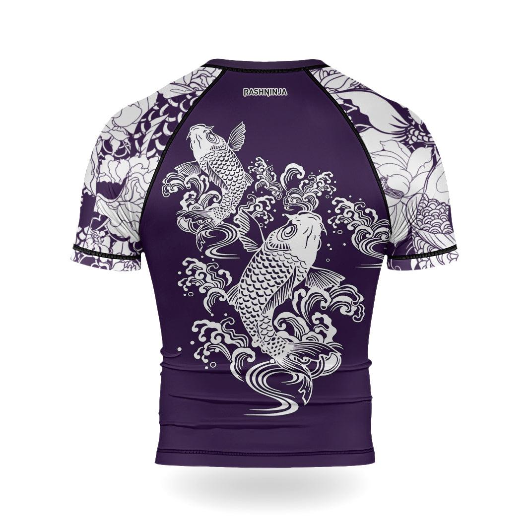Rashninja Ranked Japanese Koi Fish Men's Short Sleeve Rash Guard