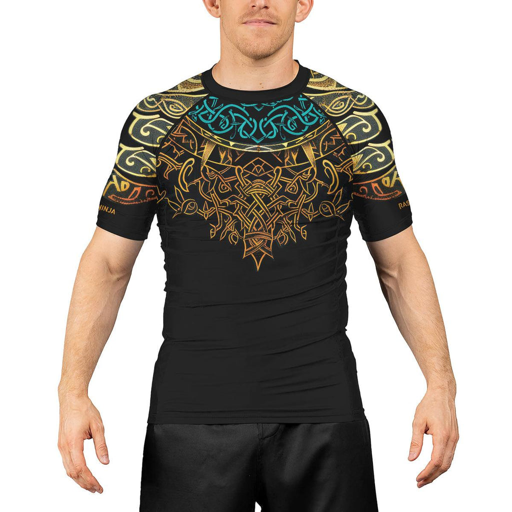 Rashninja Roots of Wisdom Men's Short Sleeve Rash Guard