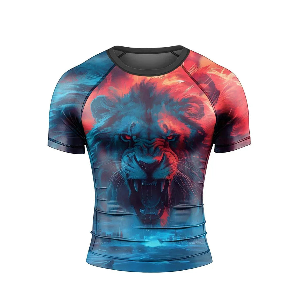 Being A Dad Men's Short Sleeve Rash Guard