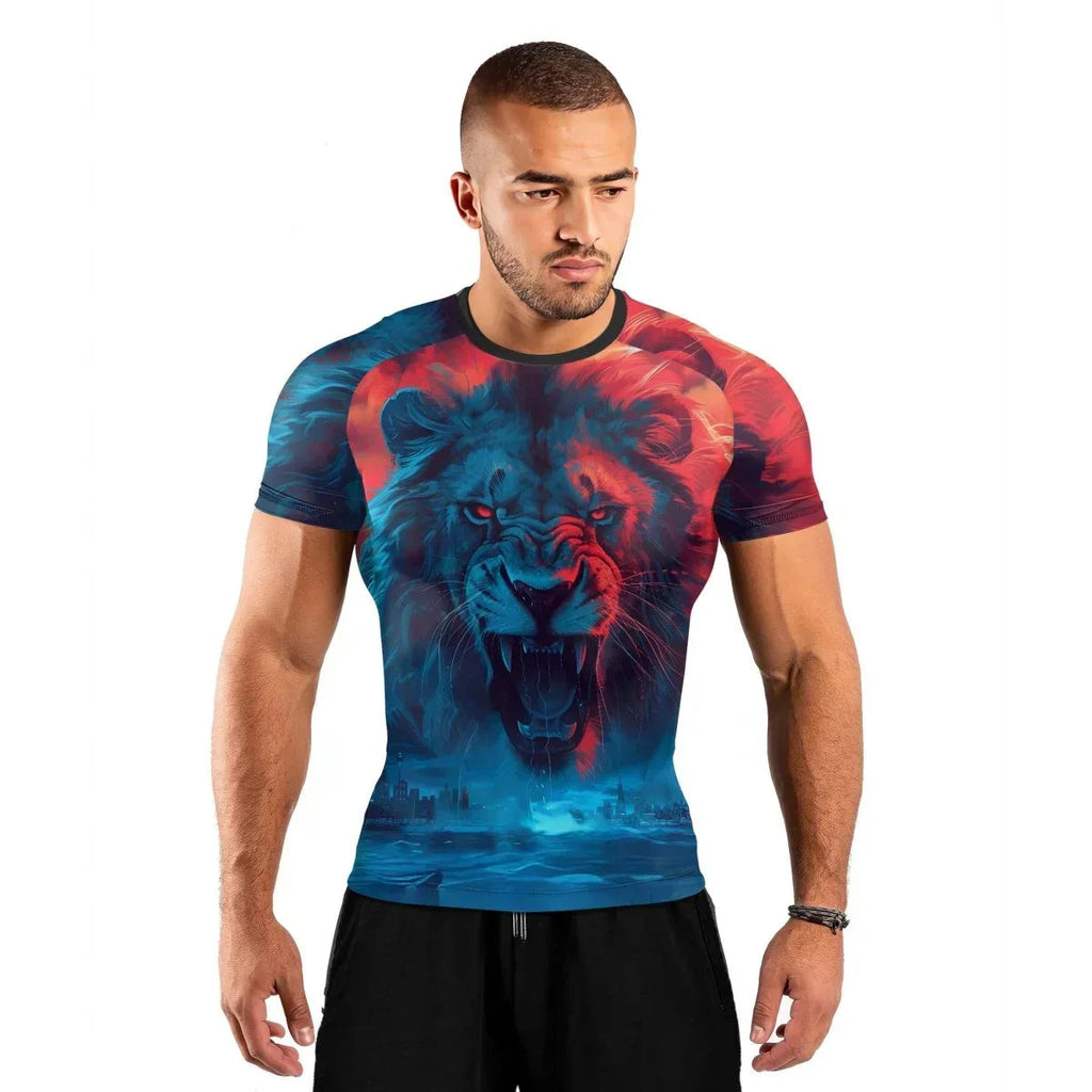 Being A Dad Men's Short Sleeve Rash Guard