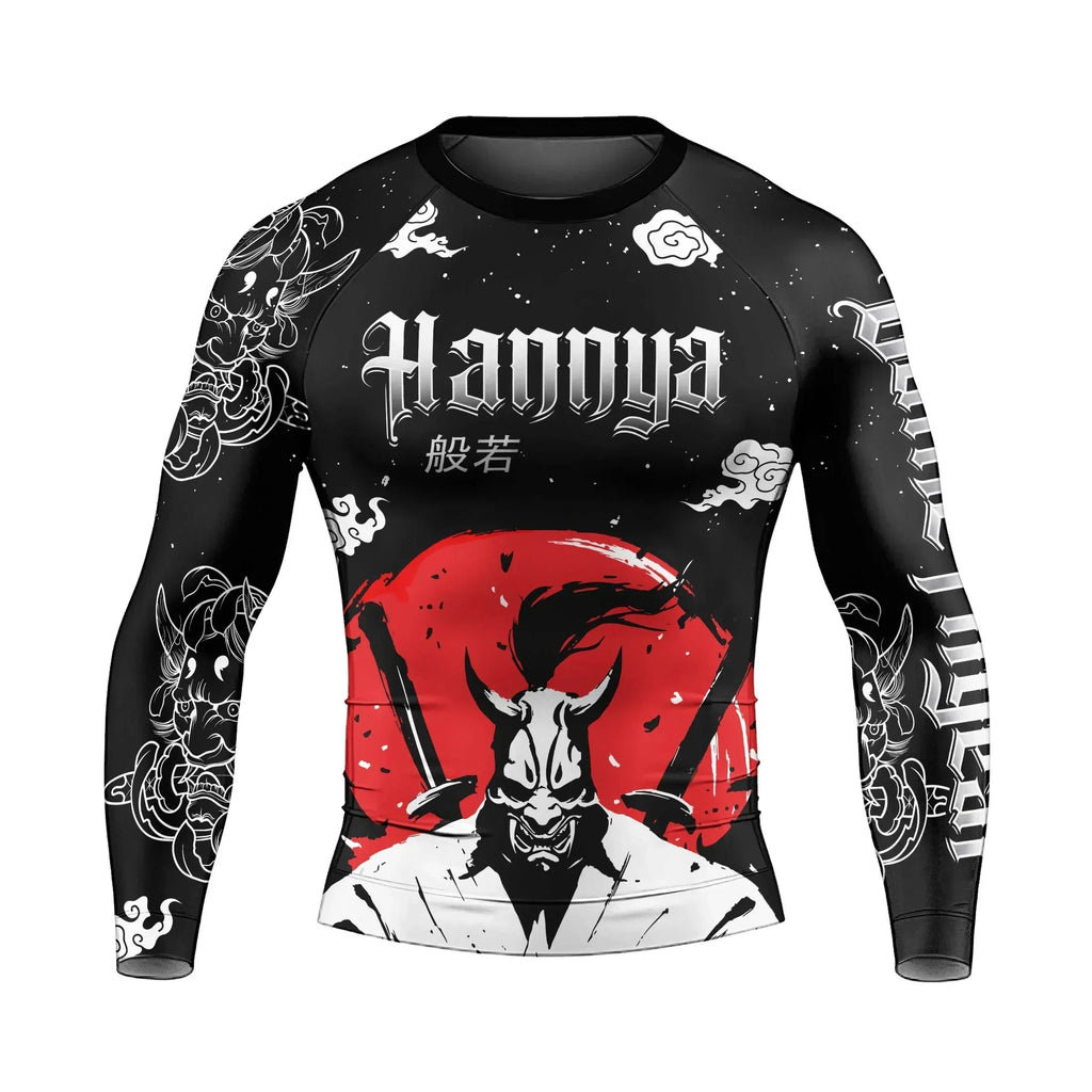Blood Moon Hannya Men's Long Sleeve Rash Guard