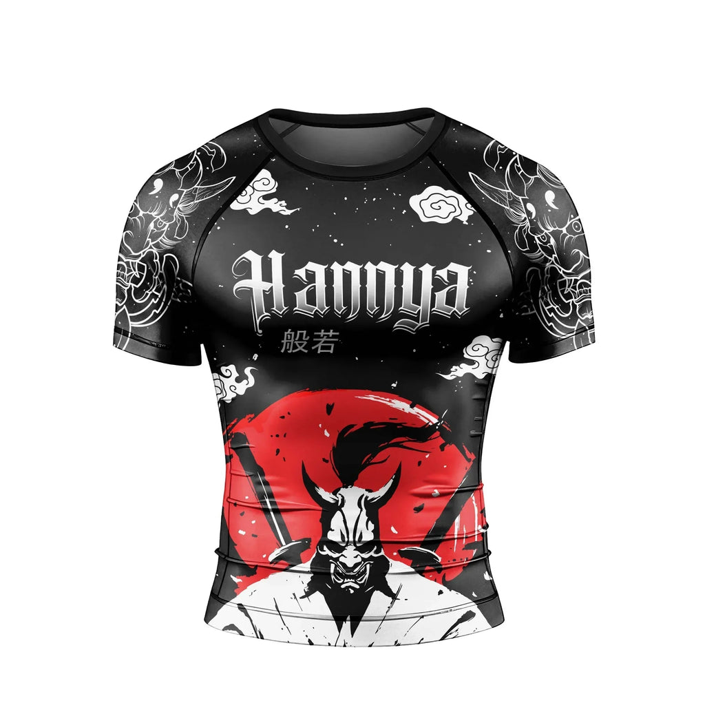 Blood Moon Hannya Men's Short Sleeve Rash Guard