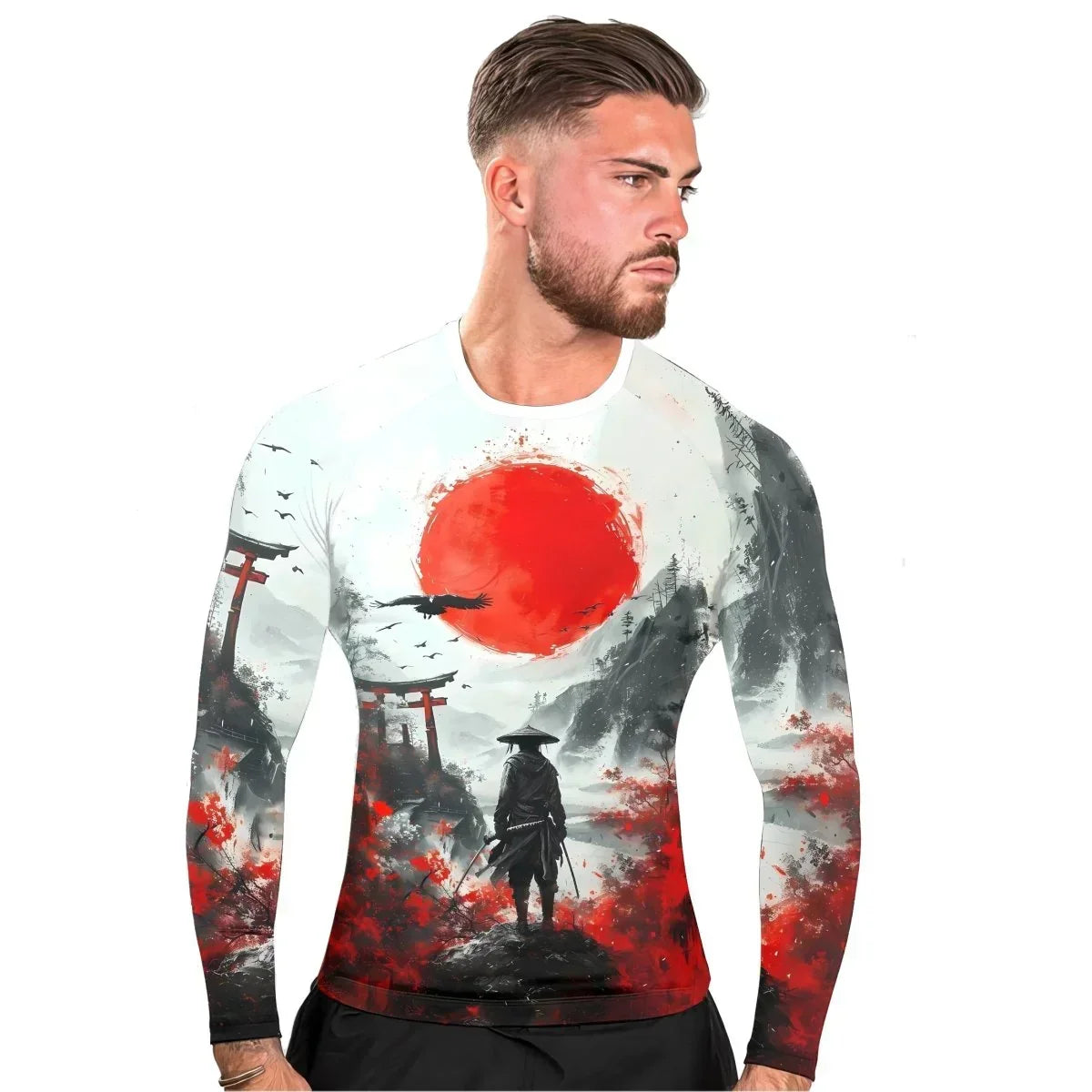 Blood Moon Ronin Men's Long Sleeve Rash Guard