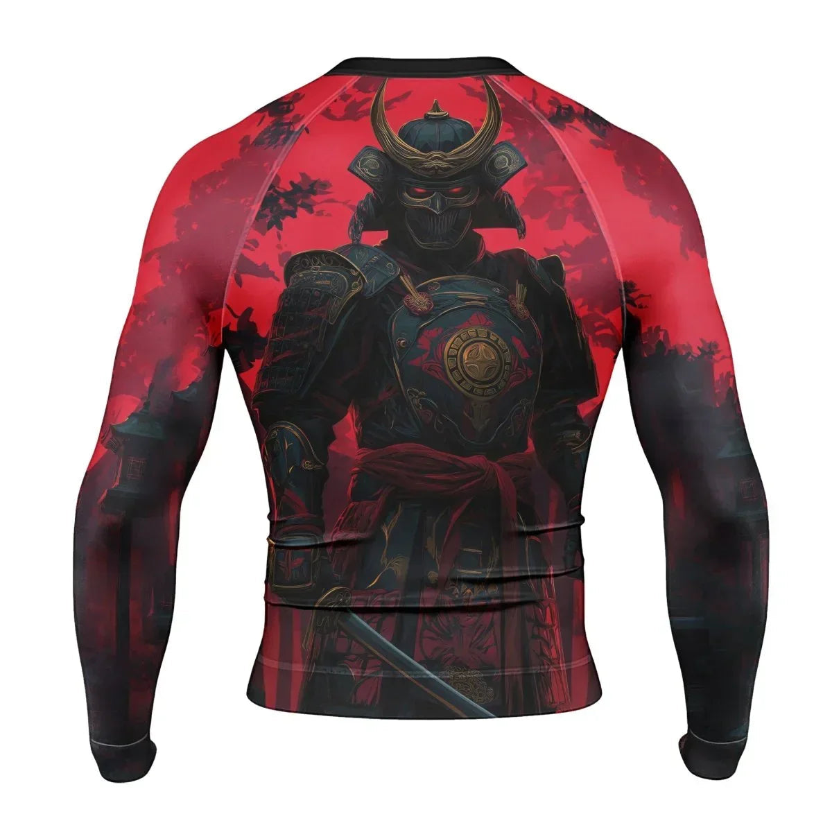 Blood Moon Samurai Men's Long Sleeve Rash Guard
