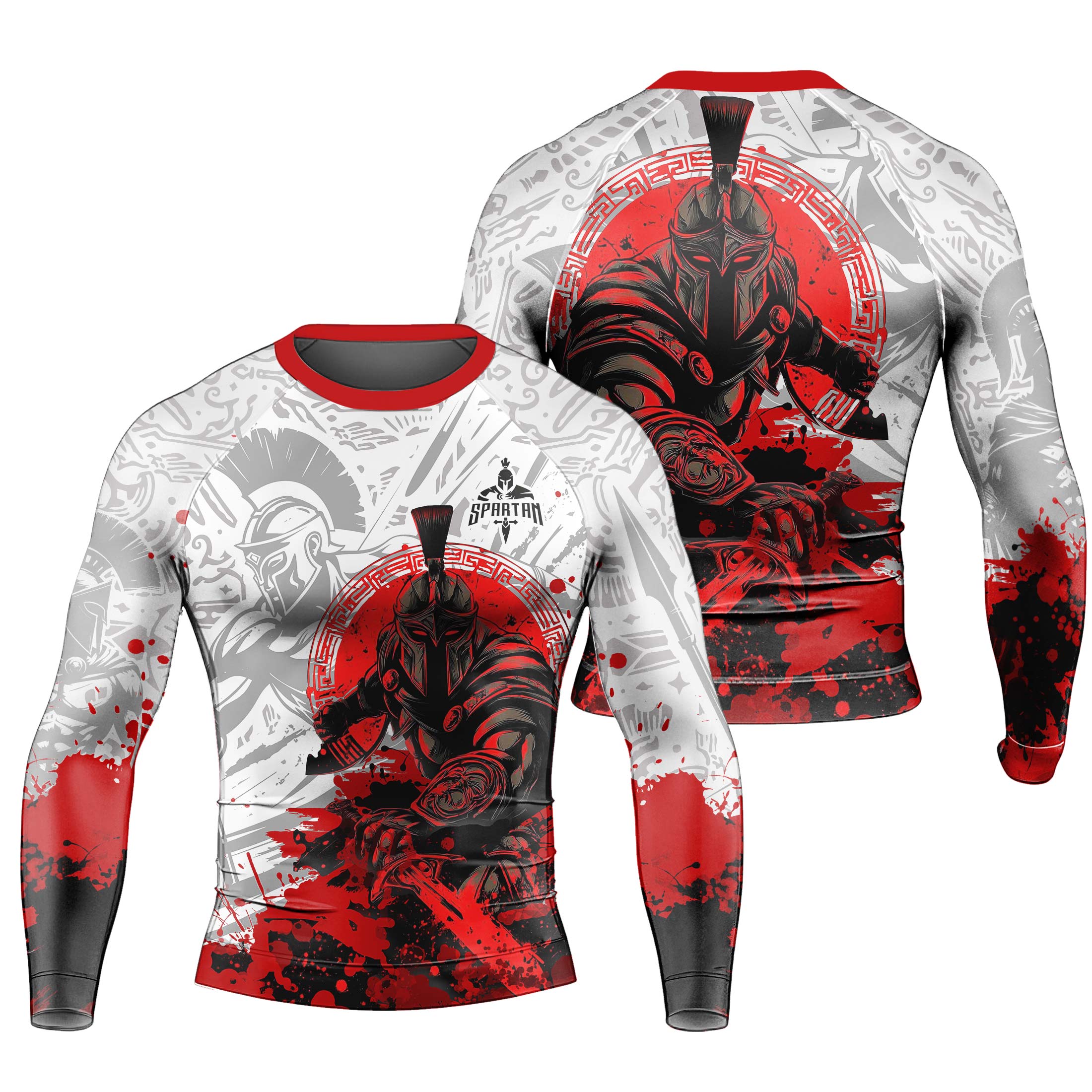 Bloody Spartan Men's Long Sleeve Rash Guard