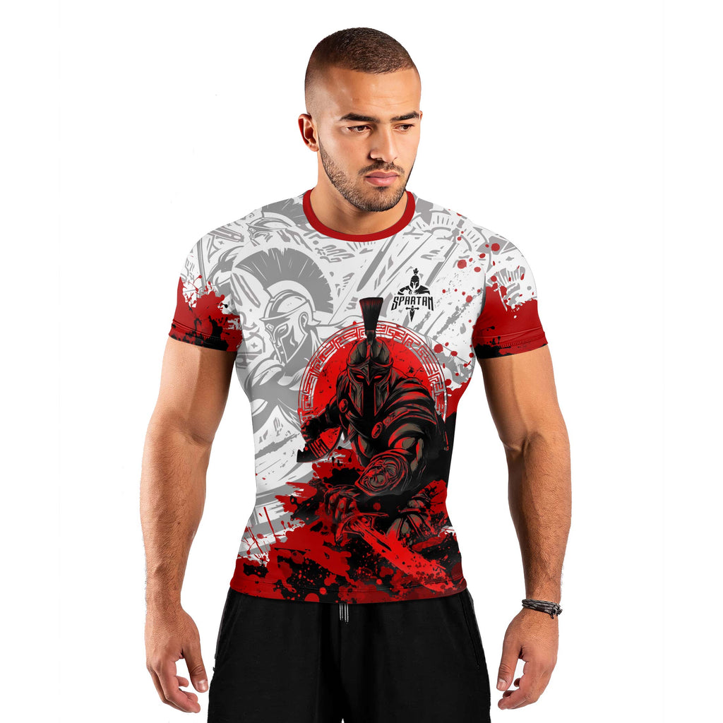 Bloody Spartan Men's Short Sleeve Rash Guard