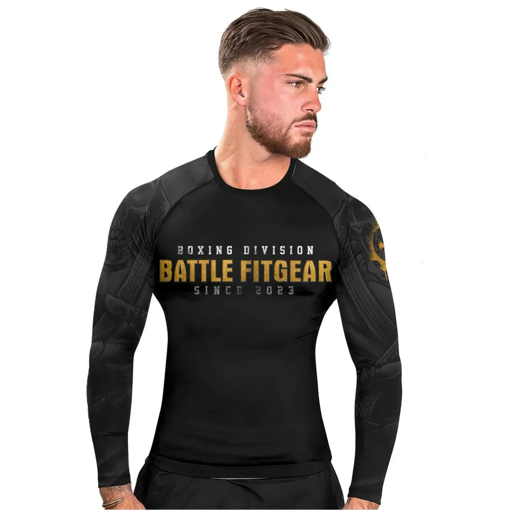 Boxing Division Men's Long Sleeve Rash Guard