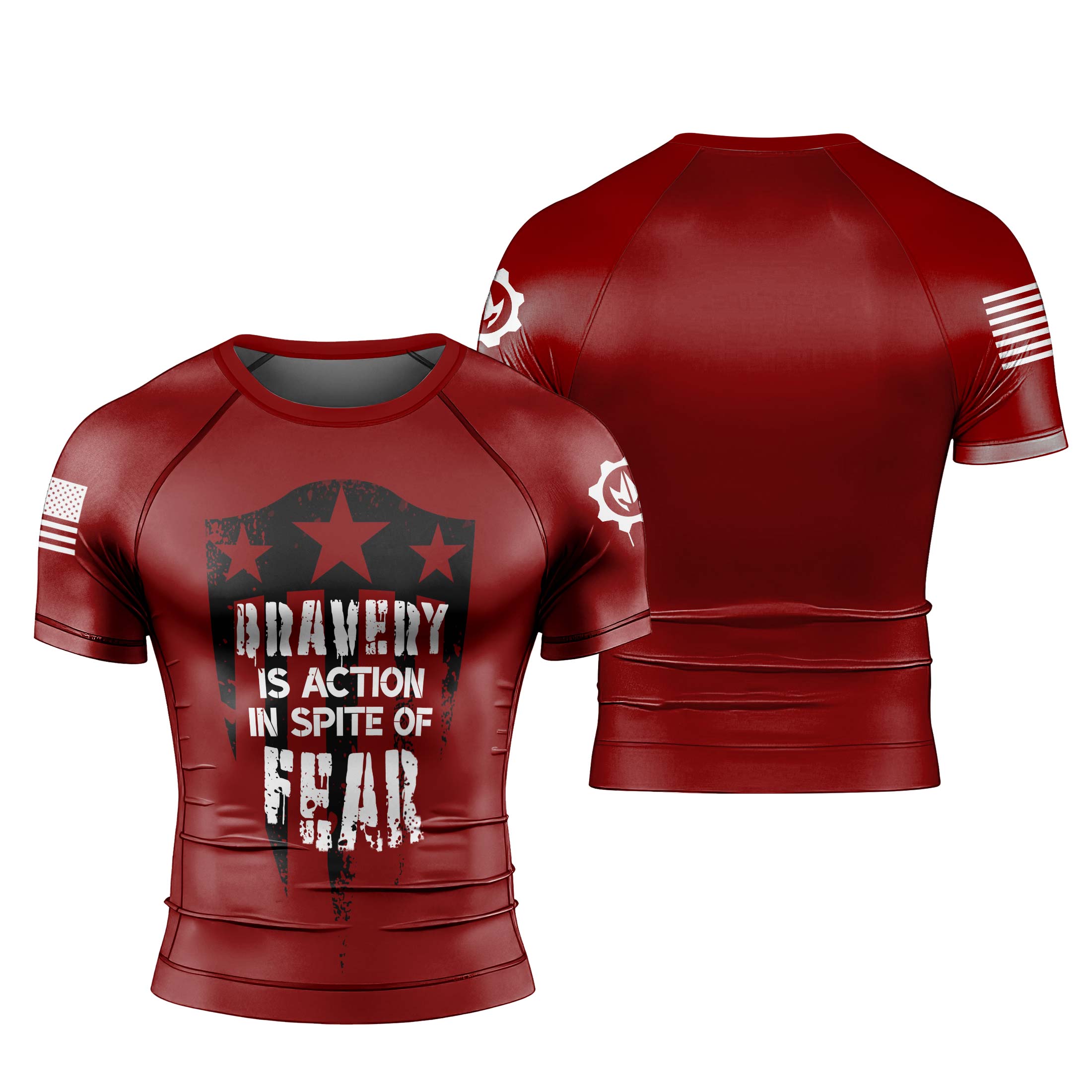 Bravery Is Action Men's Short Sleeve Rash Guard