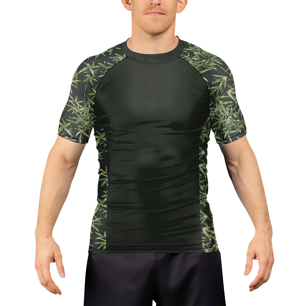 Rashninja Camouflage Bamboo Shadow Men's Short Sleeve Rash Guard