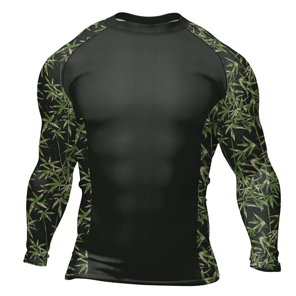 Rashninja Camouflage Bamboo Shadow Men's Long Sleeve Rash Guard