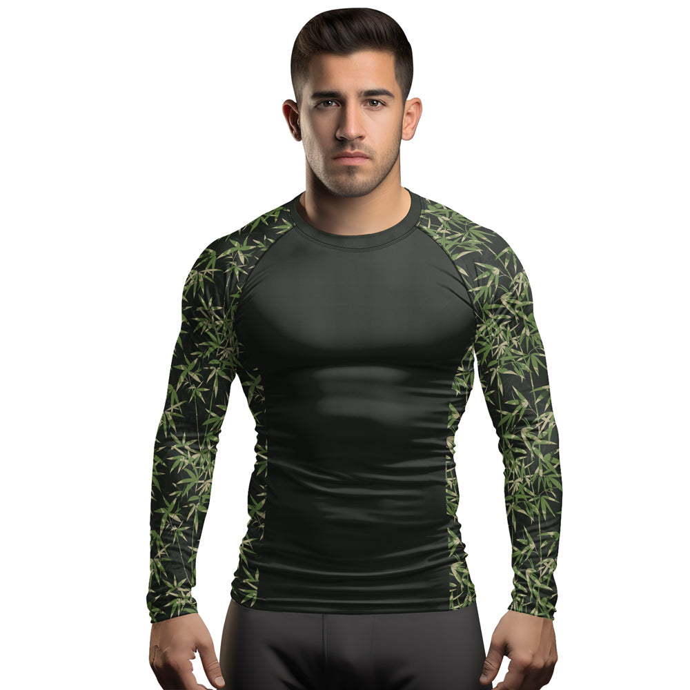 Rashninja Camouflage Bamboo Shadow Men's Long Sleeve Rash Guard