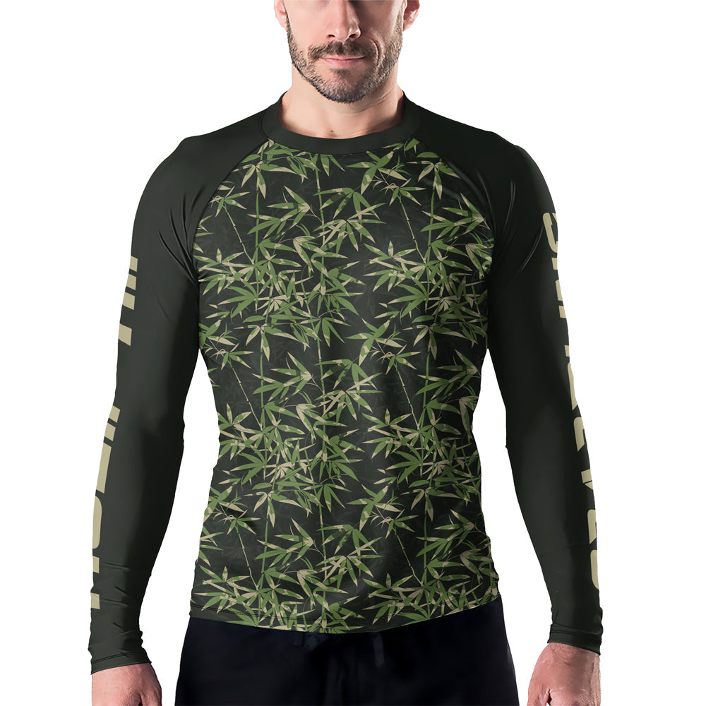 Rashninja Camouflage Bamboo Shadow Men's Long Sleeve Rash Guard