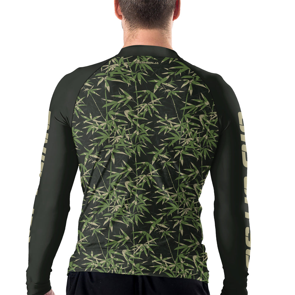 Rashninja Camouflage Bamboo Shadow Men's Long Sleeve Rash Guard