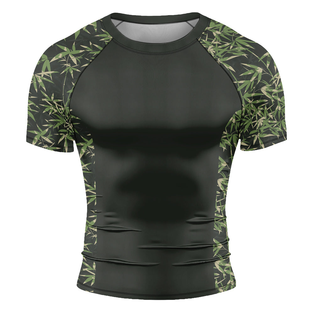 Rashninja Camouflage Bamboo Shadow Men's Short Sleeve Rash Guard