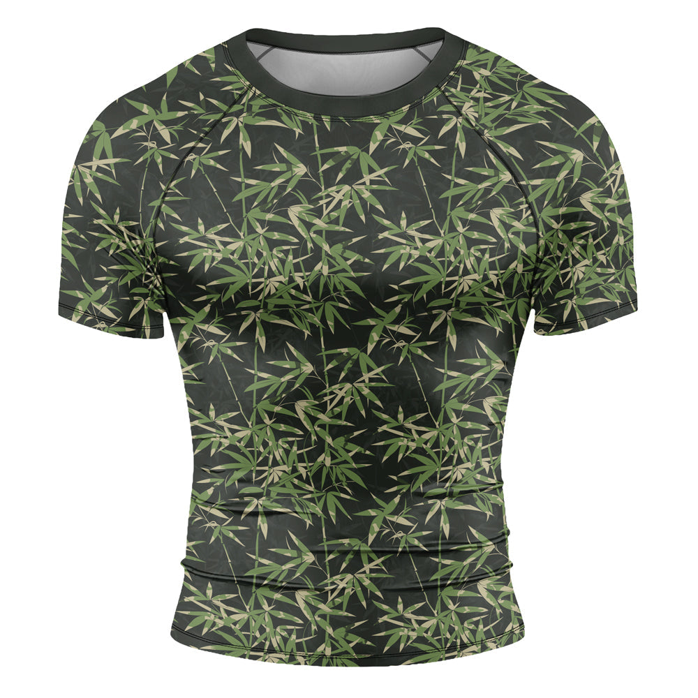 Rashninja Camouflage Bamboo Shadow Men's Short Sleeve Rash Guard