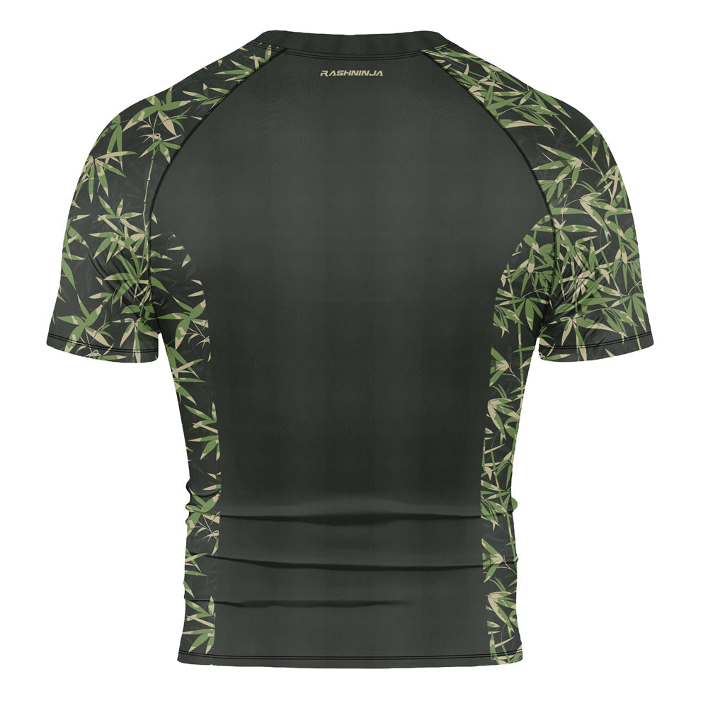 Rashninja Camouflage Bamboo Shadow Men's Short Sleeve Rash Guard