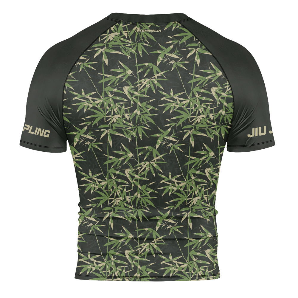 Rashninja Camouflage Bamboo Shadow Men's Short Sleeve Rash Guard