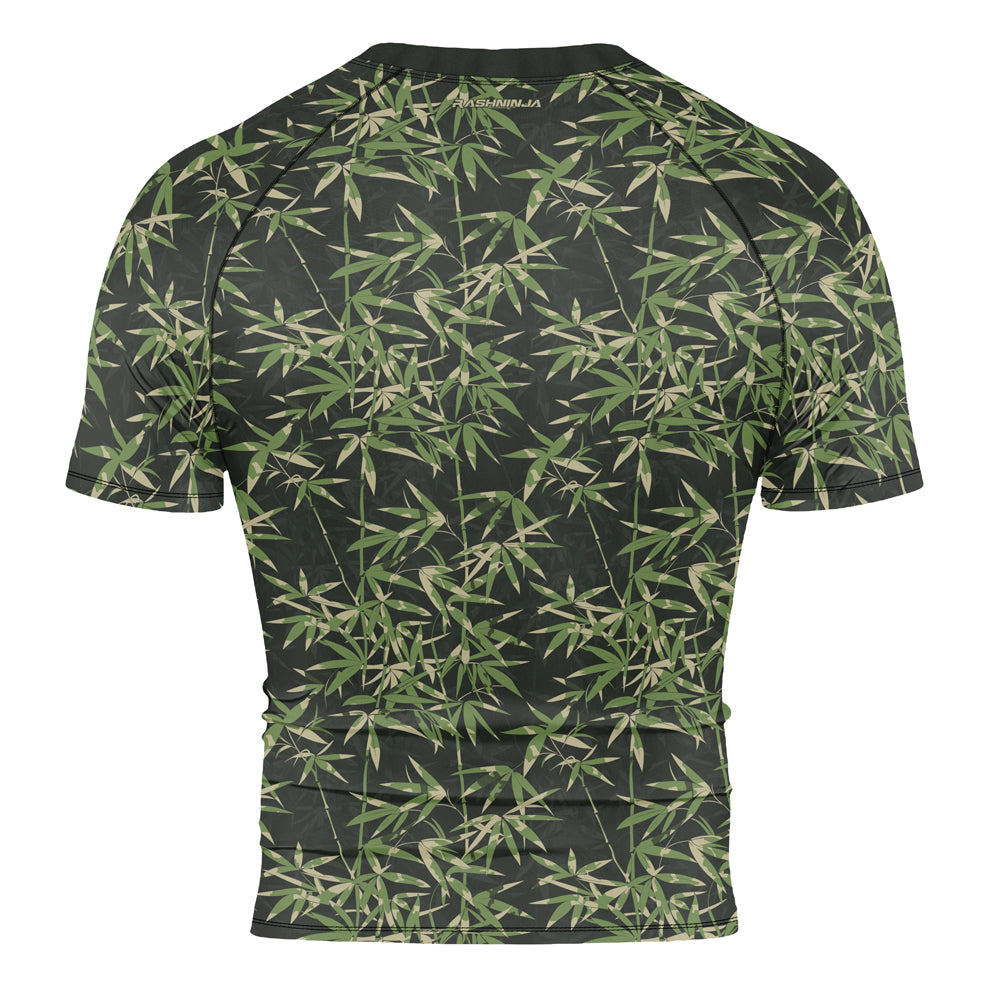 Rashninja Camouflage Bamboo Shadow Men's Short Sleeve Rash Guard