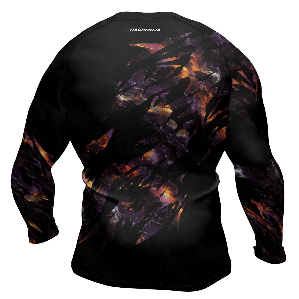 Rashninja Cyber Storm Galaxy Nebula Men's Long Sleeve Rash Guard