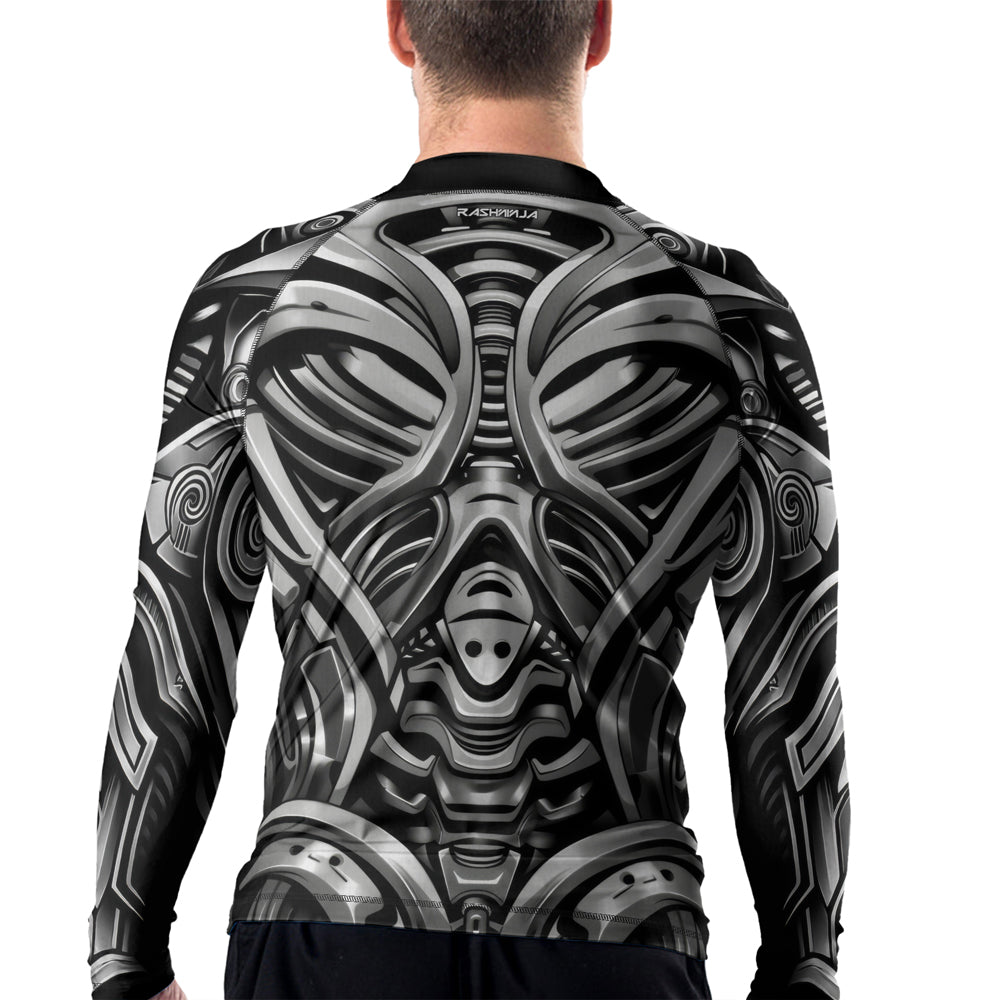 Rashninja Cyber Armor Monochrome Men's Long Sleeve Rash Guard
