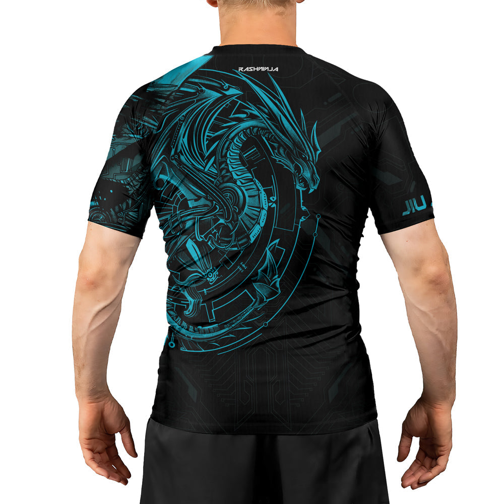 Rashninja Cyber Dragon Forge Men's Short Sleeve Rash Guard