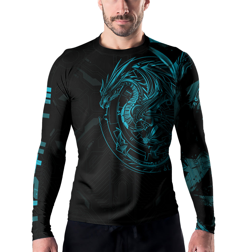 Rashninja Cyber Dragon Forge Men's Long Sleeve Rash Guard