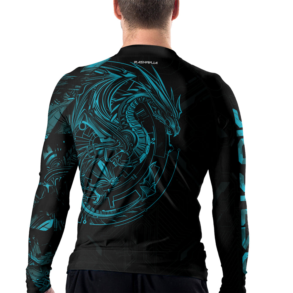 Rashninja Cyber Dragon Forge Men's Long Sleeve Rash Guard