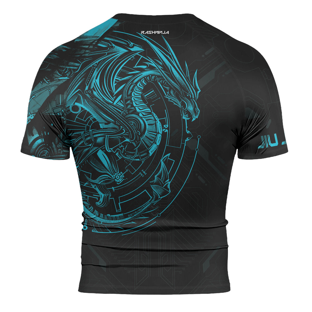 Rashninja Cyber Dragon Forge Men's Short Sleeve Rash Guard