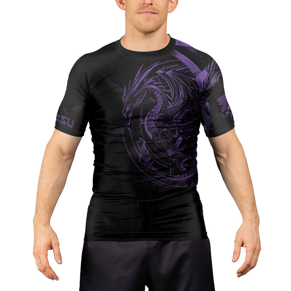 Rashninja Cyber Dragon Forge Men's Short Sleeve Rash Guard