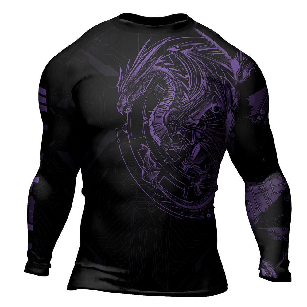 Rashninja Cyber Dragon Forge Men's Long Sleeve Rash Guard