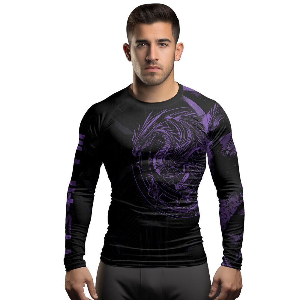 Rashninja Cyber Dragon Forge Men's Long Sleeve Rash Guard