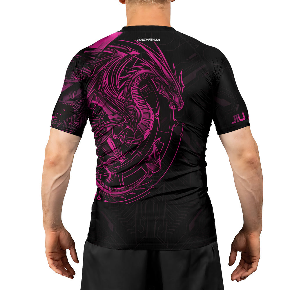 Rashninja Cyber Dragon Forge Men's Short Sleeve Rash Guard