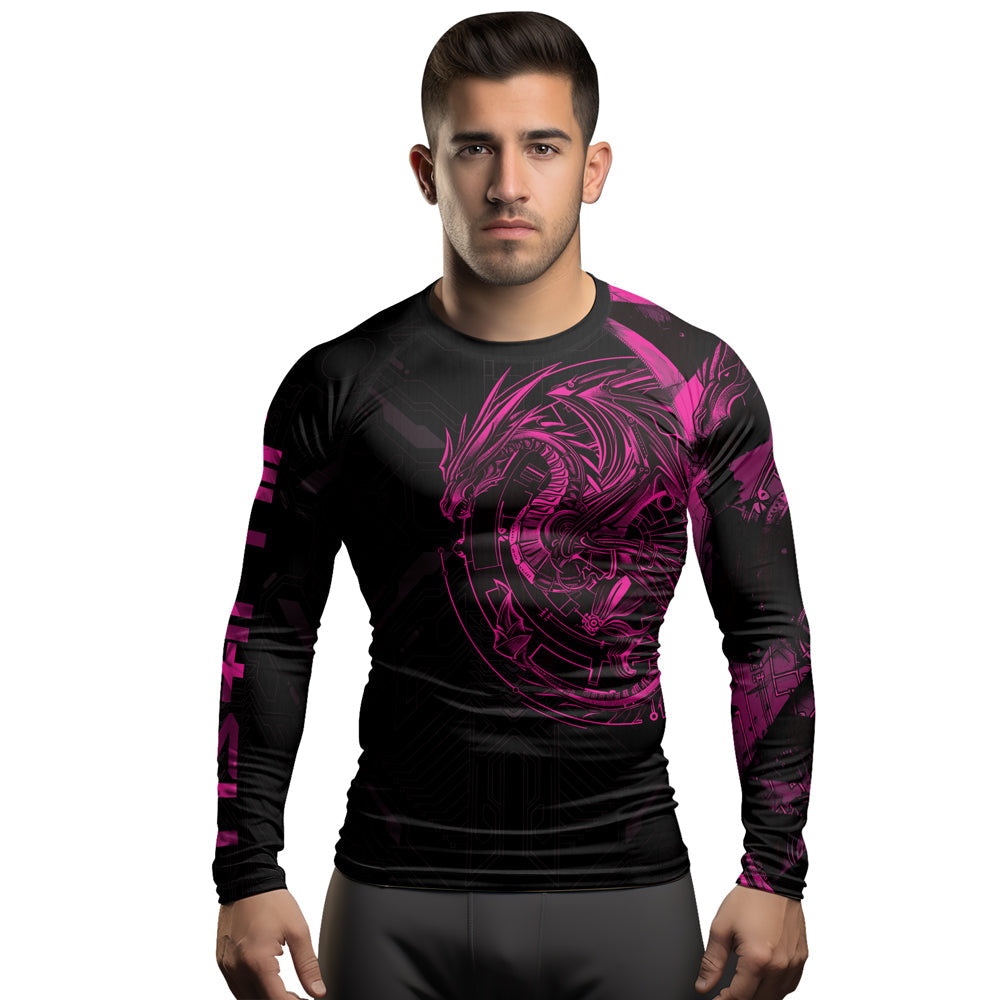 Rashninja Cyber Dragon Forge Men's Long Sleeve Rash Guard