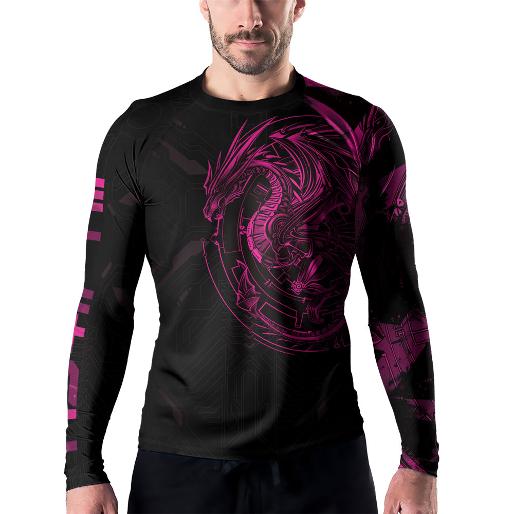 Rashninja Cyber Dragon Forge Men's Long Sleeve Rash Guard