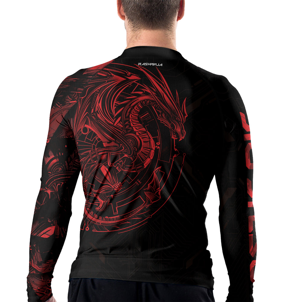 Rashninja Cyber Dragon Forge Men's Long Sleeve Rash Guard