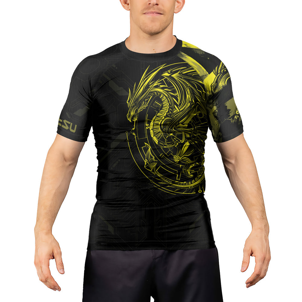 Rashninja Cyber Dragon Forge Men's Short Sleeve Rash Guard
