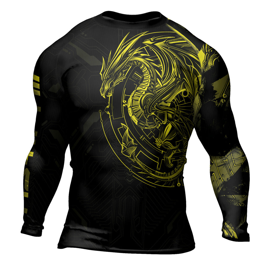 Rashninja Cyber Dragon Forge Men's Long Sleeve Rash Guard