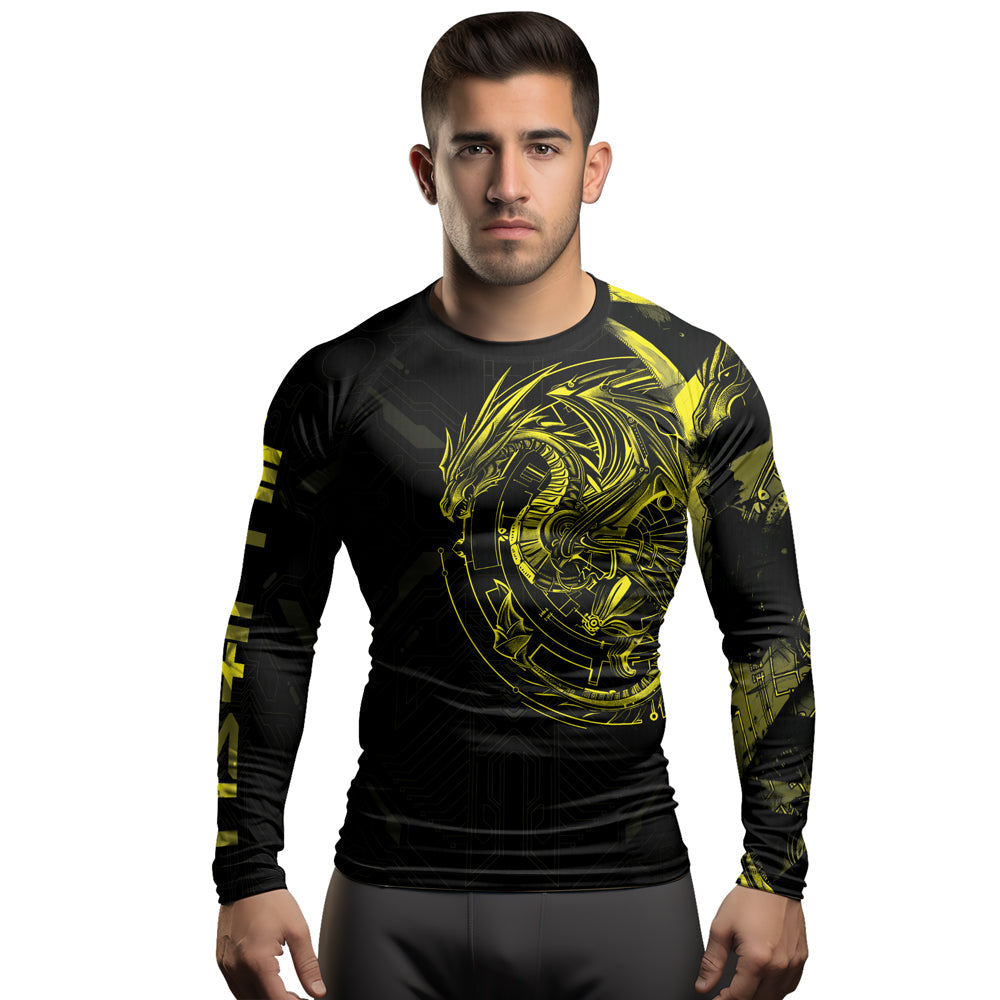 Rashninja Cyber Dragon Forge Men's Long Sleeve Rash Guard