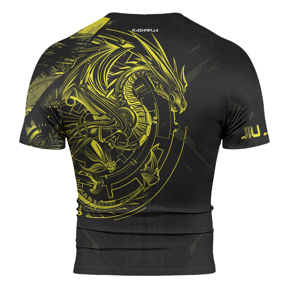 Rashninja Cyber Dragon Forge Men's Short Sleeve Rash Guard