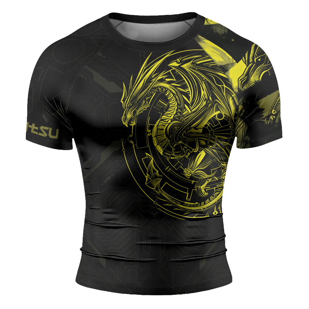 Rashninja Cyber Dragon Forge Men's Short Sleeve Rash Guard