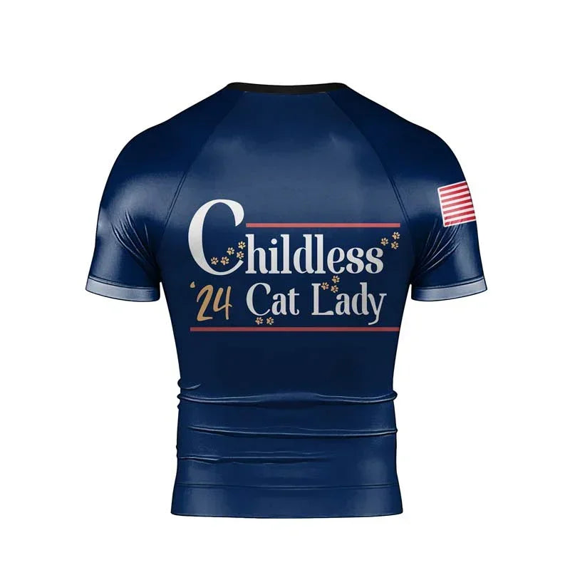 Cat Ladies For Kamala Men's Short Sleeve Rash Guard