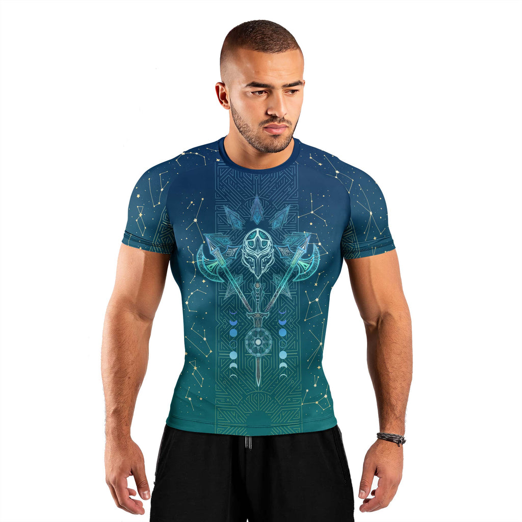 Celestial Warrior Armor Men's Short Sleeve Rash Guard