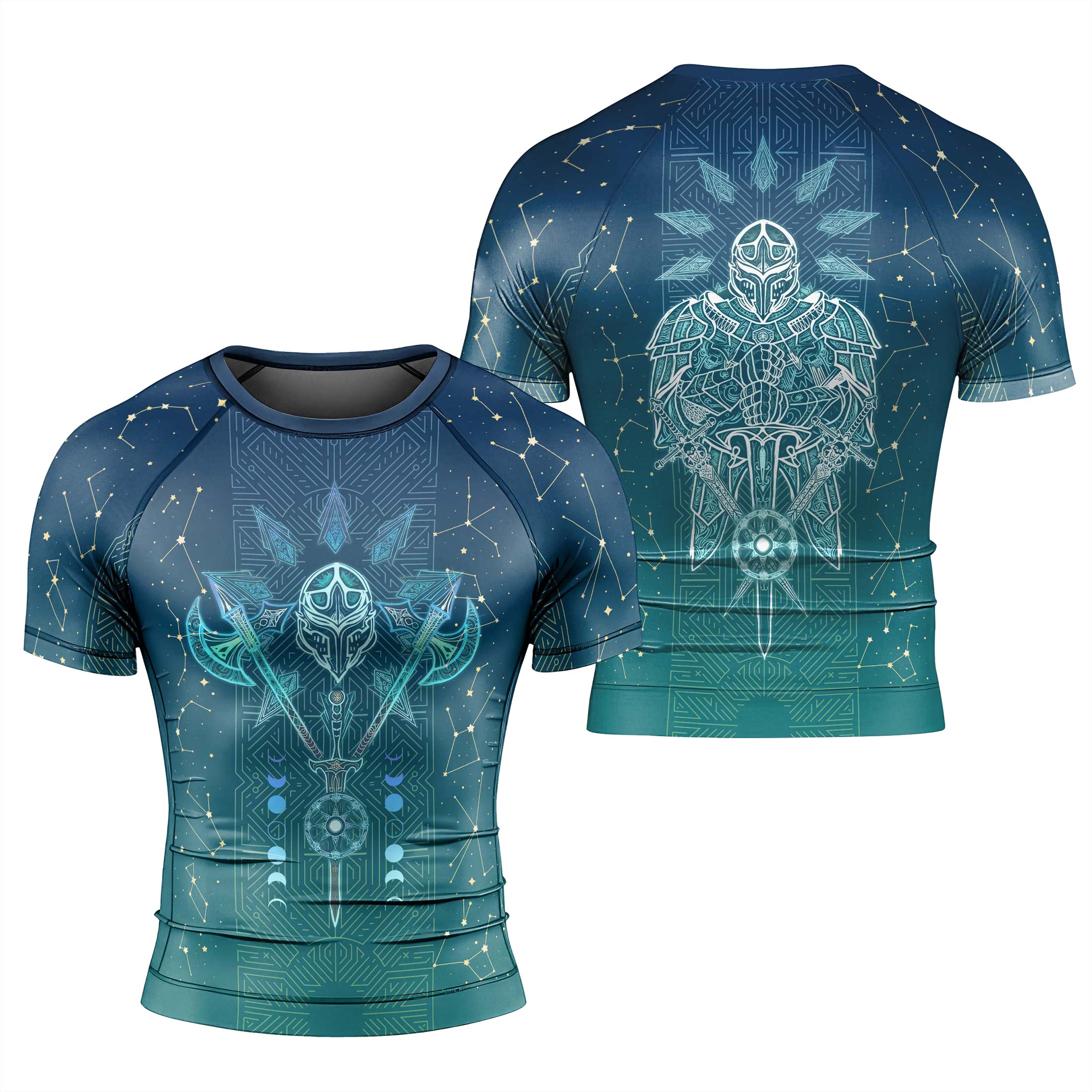 Celestial Warrior Armor Men's Short Sleeve Rash Guard