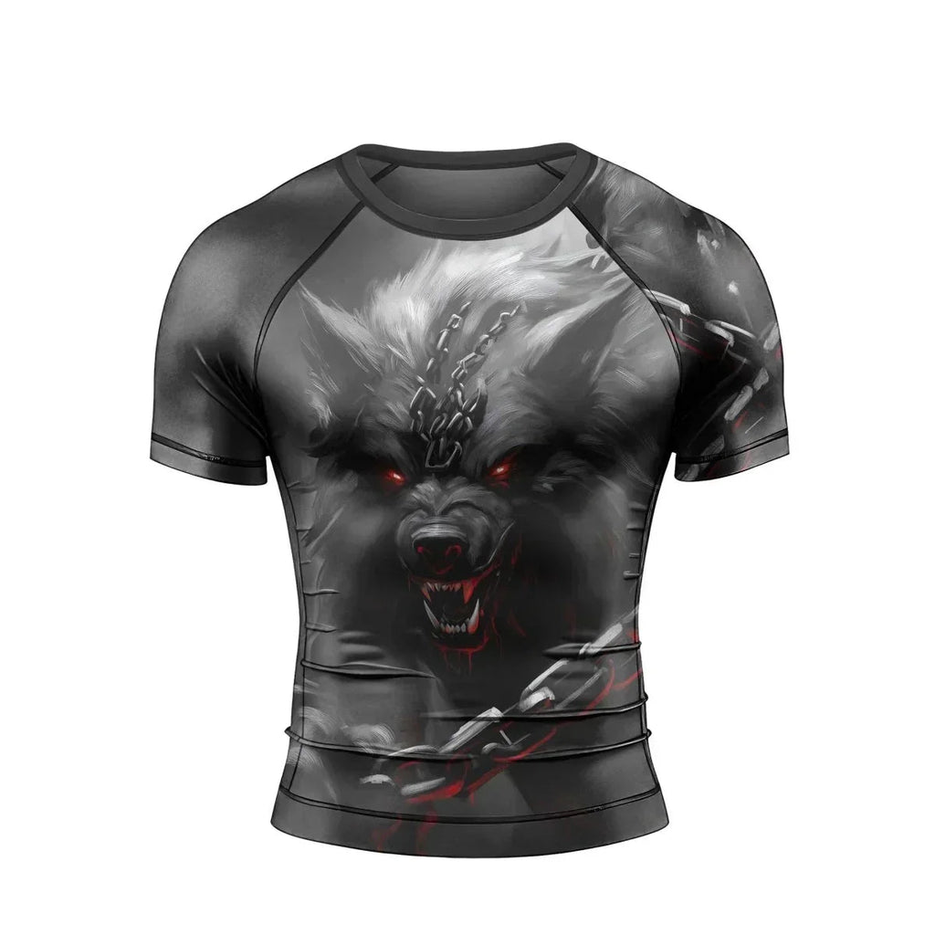 Chain Wolf Men's Short Sleeve Rash Guard