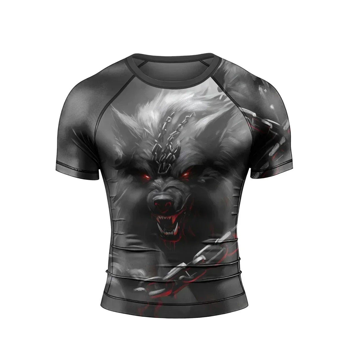 Chain Wolf Men's Short Sleeve Rash Guard